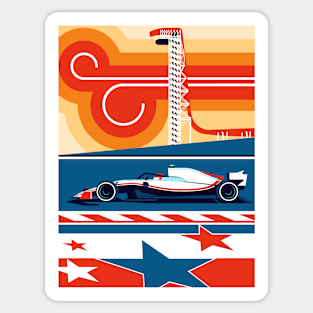 Formula Race Car in Austin Sticker